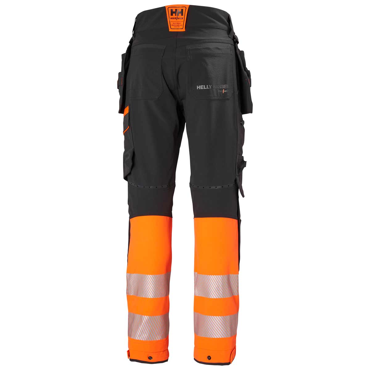     Helly-Hansen-ICU-BRZ-Construction-Pant-Class-1-Orange-Ebony-Rear