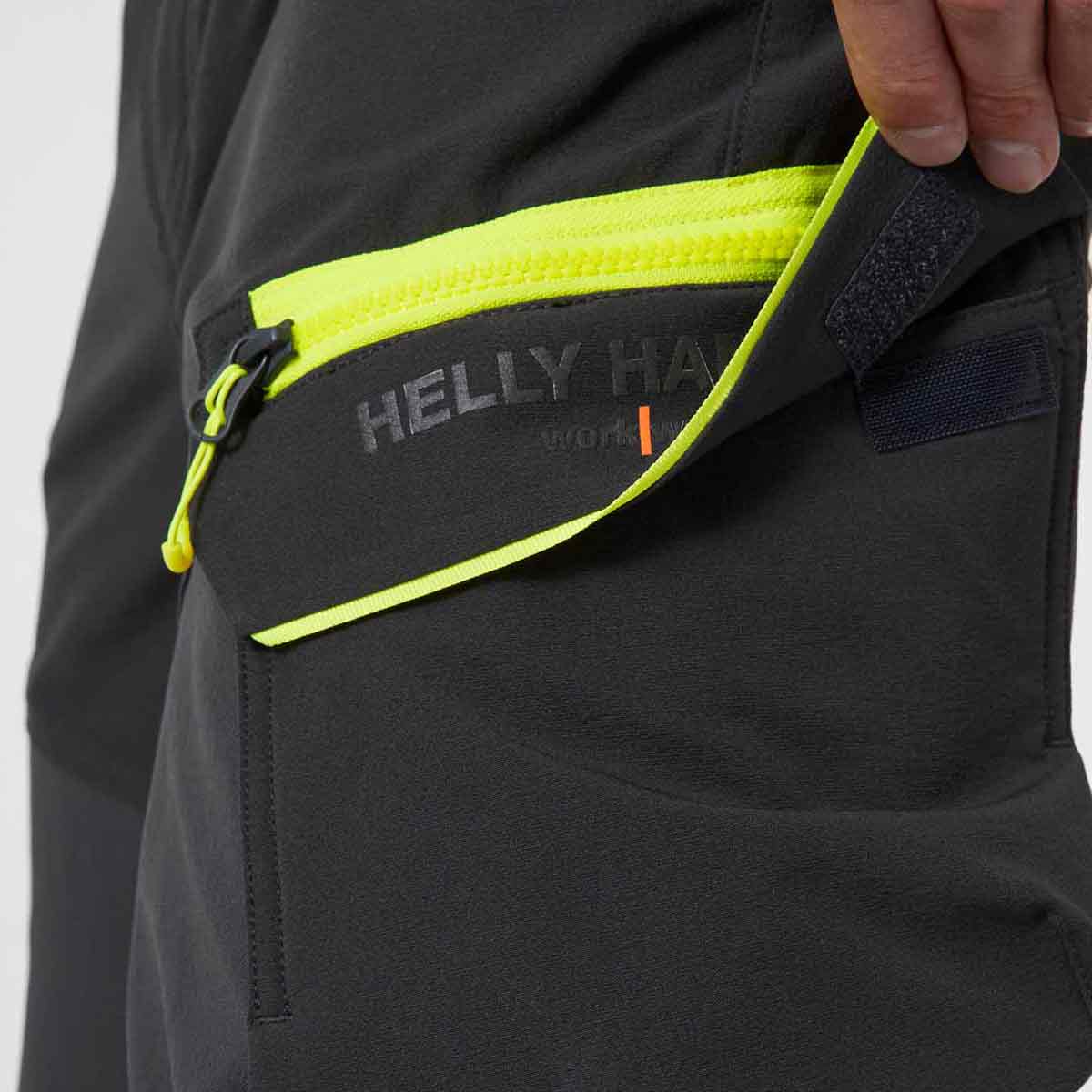 Helly Hansen ICU BRZ Service Pant Class 2 Pocket Zip Close Up
