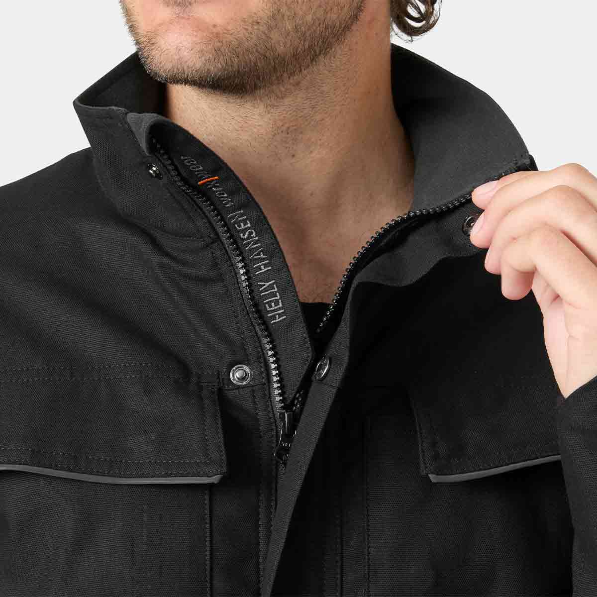 Helly Hansen Oxford 2.0 Work Jacket - Black - Collar