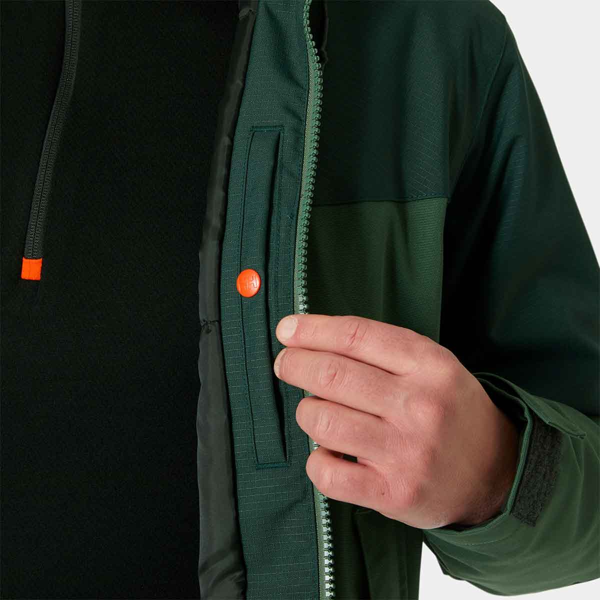 Helly Hansen Oxford Winter Jacket - Spruce/Darkest Spruce - Inside Pocket