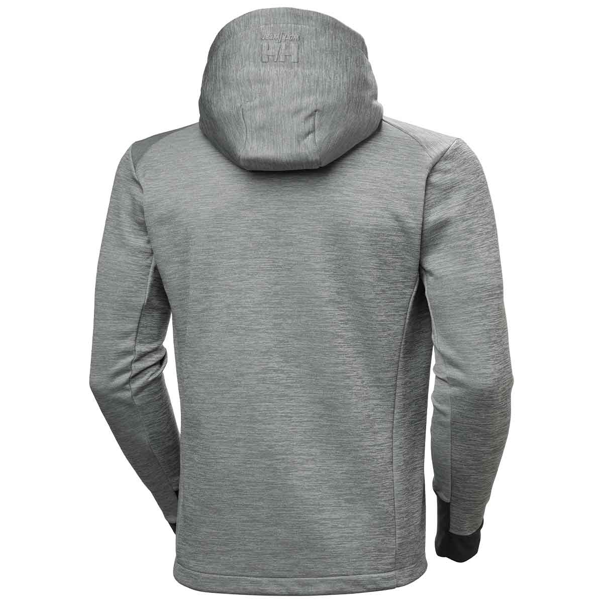 Helly Hansen Tech Hooded Midlayer - Grey Melange - Rear