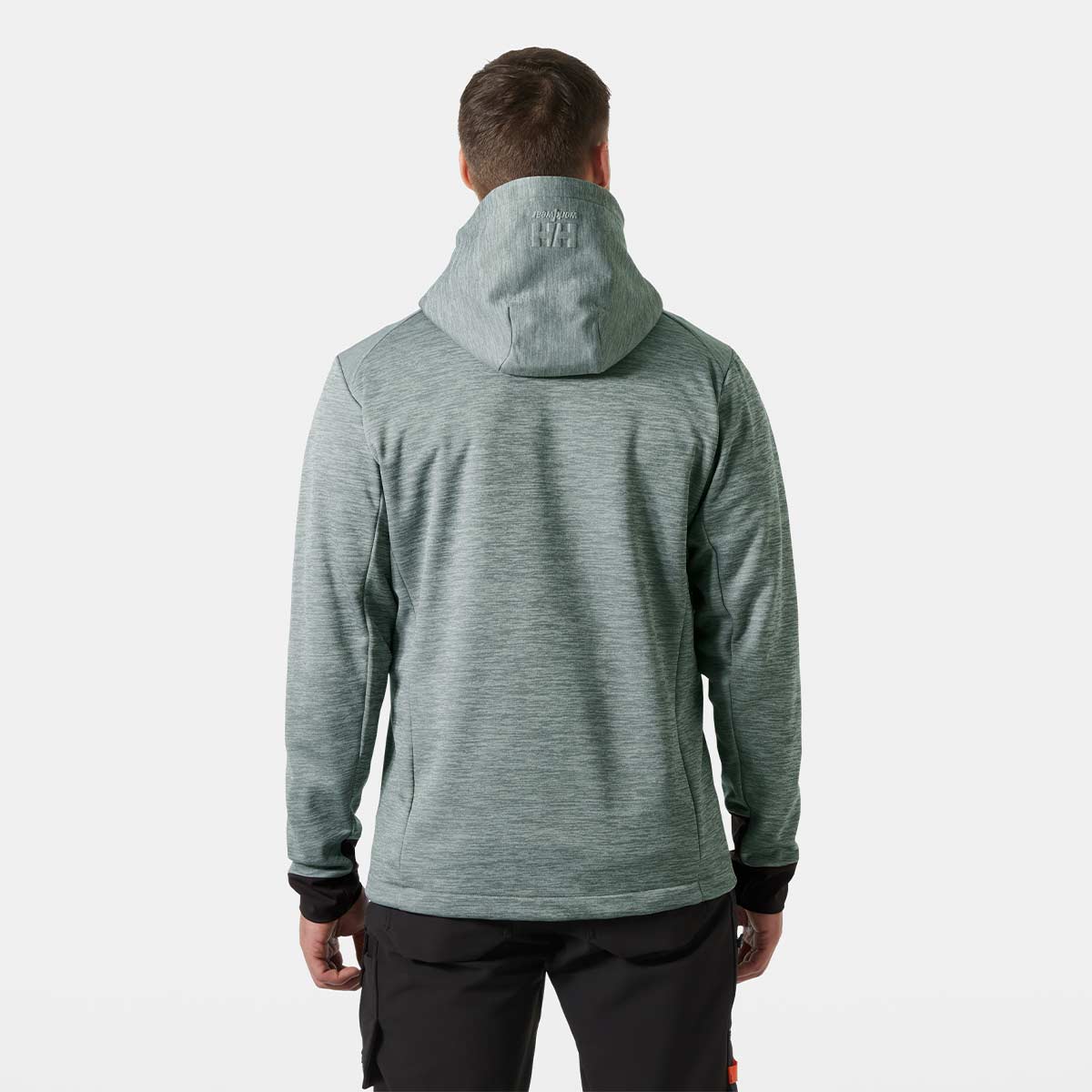 Helly Hansen Tech Hooded Midlayer - Grey Melange - Rear