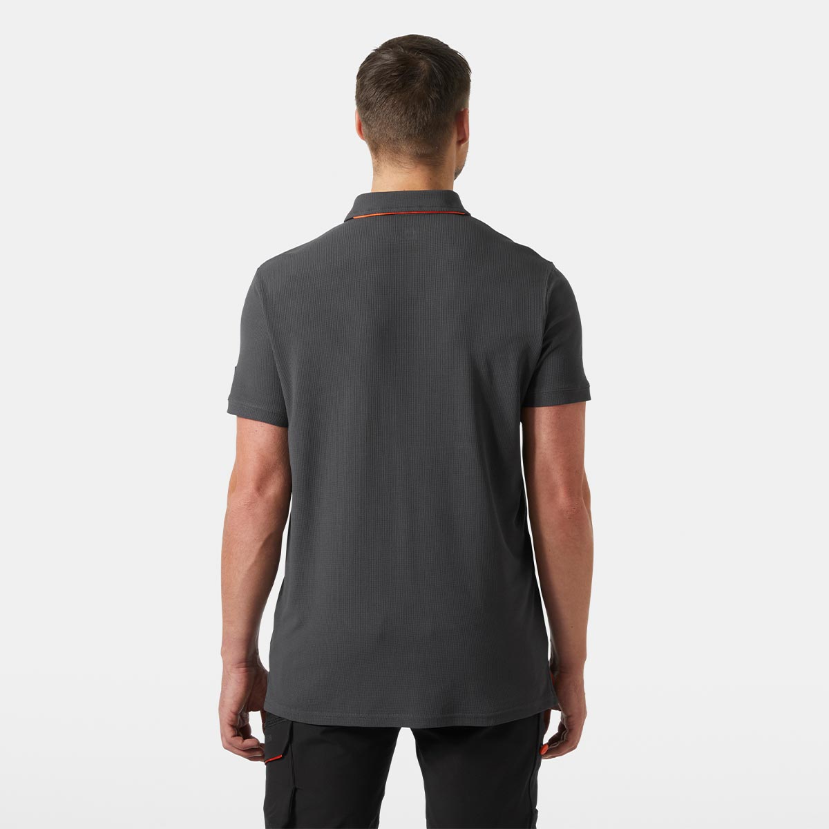Helly Hansen Tech Polo Shirt - Ebony - Rear