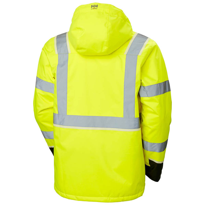 Helly Hansen UC-ME Winter Jacket Hi Vis Yellow/Ebony Back