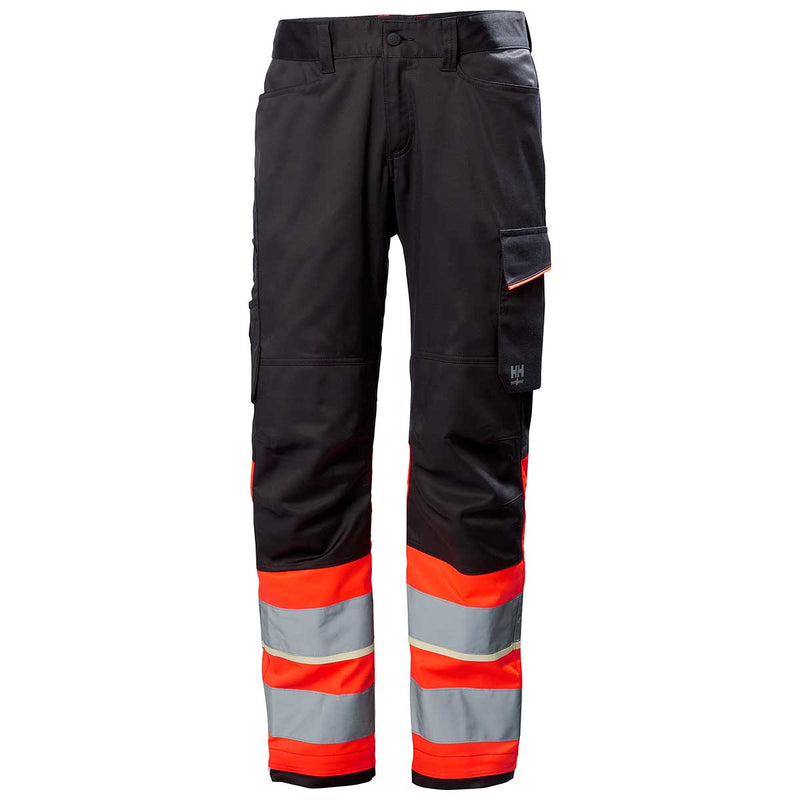 Helly Hansen UC-ME Work Pant Class 1 Hi-Vis Red - Ebony