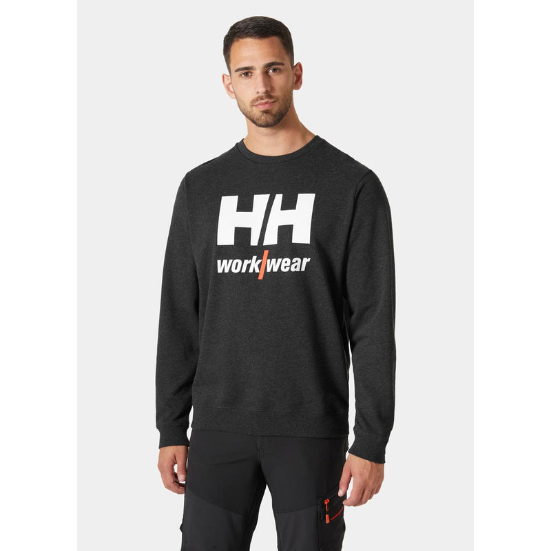 Helly Hansen WW Classic Logo Sweatshirt Black on Model