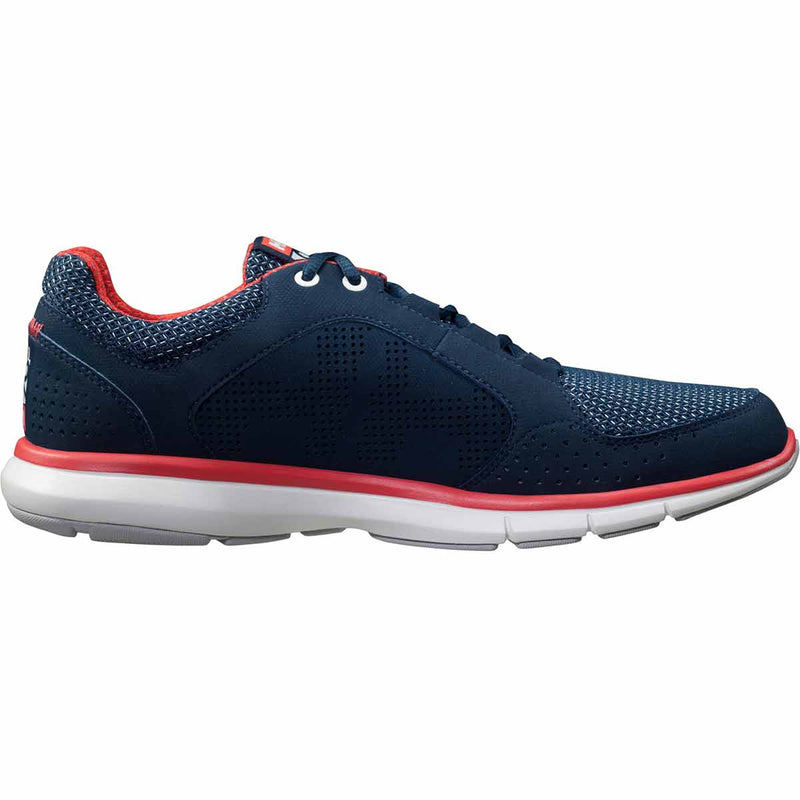 Helly Hansen Women's Ahiga V4 HydroPower Sailing Shoes Navy - Off White - Cayenne Side