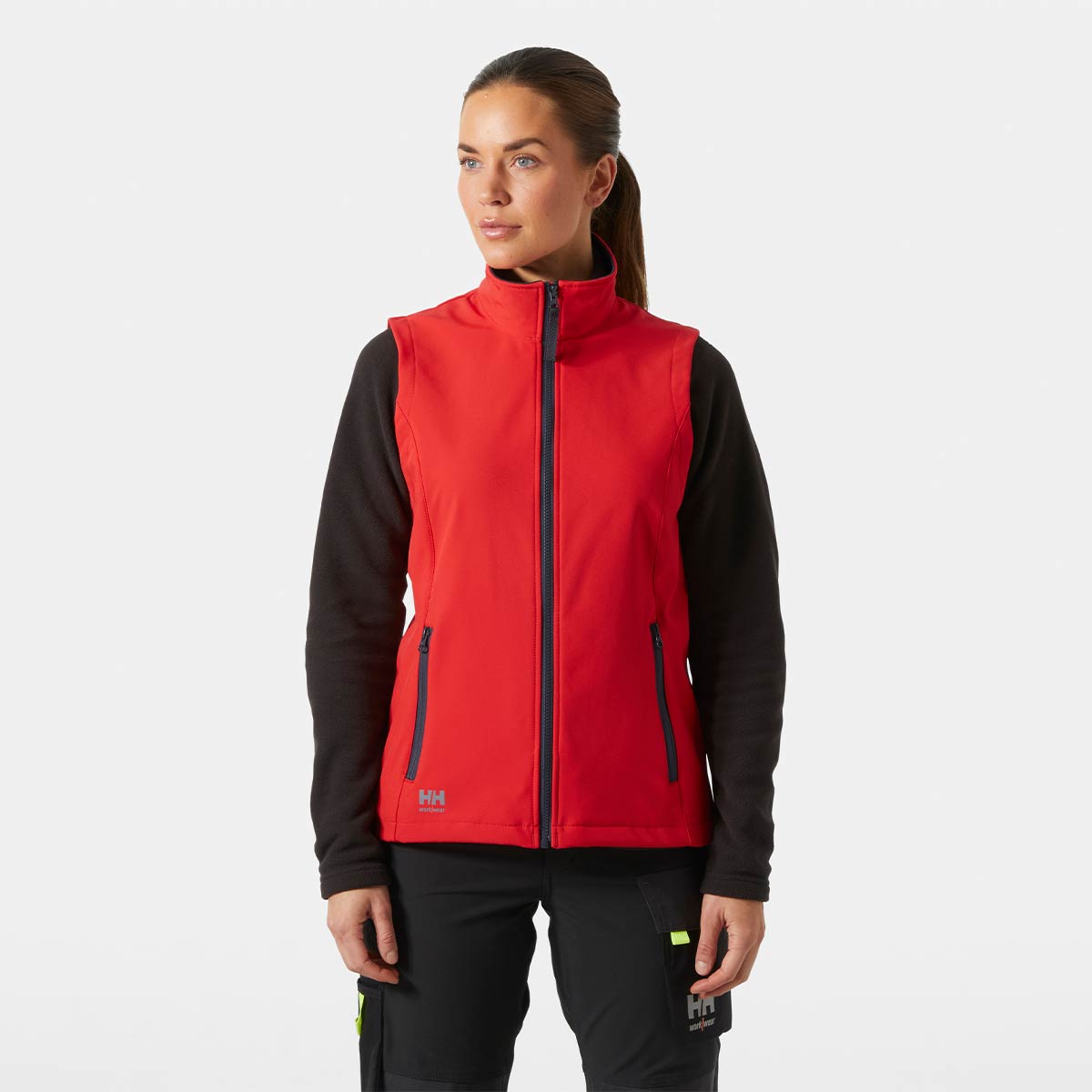 Helly Hansen Women's Manchester 2.0 Zip In Softshell Vest- Alert Red