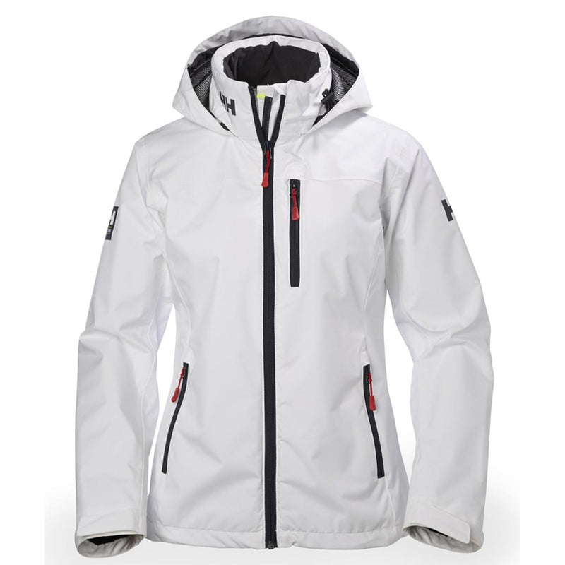 Helly Hansen Womens Crew Hooded Sailing Jacket - White