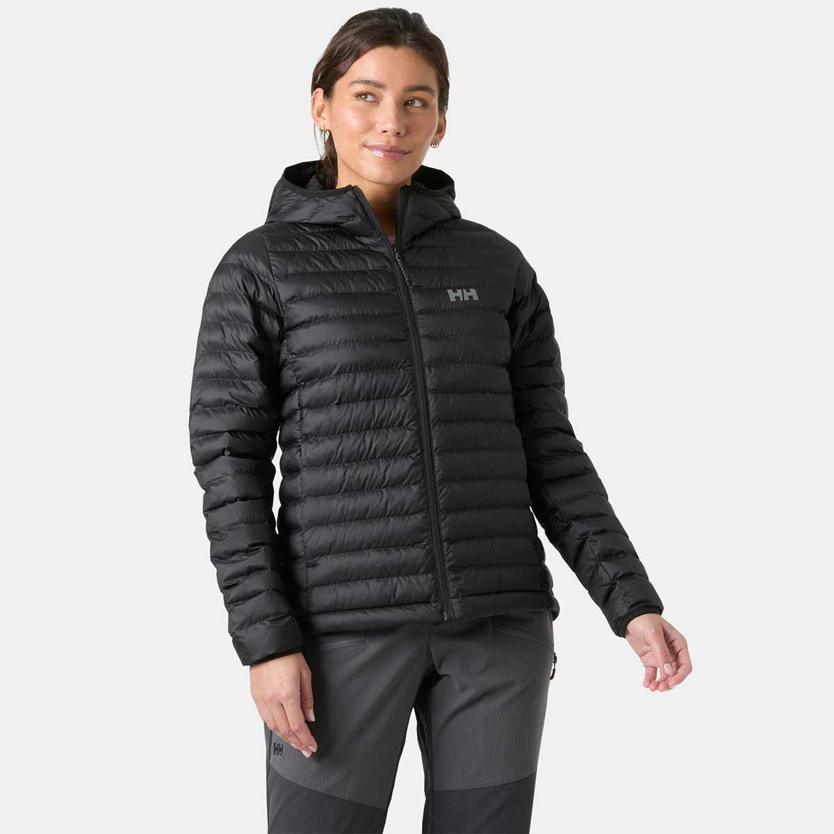 Helly Hansen Women's Sirdal Hooded Insulator Jacket - Black - On Model