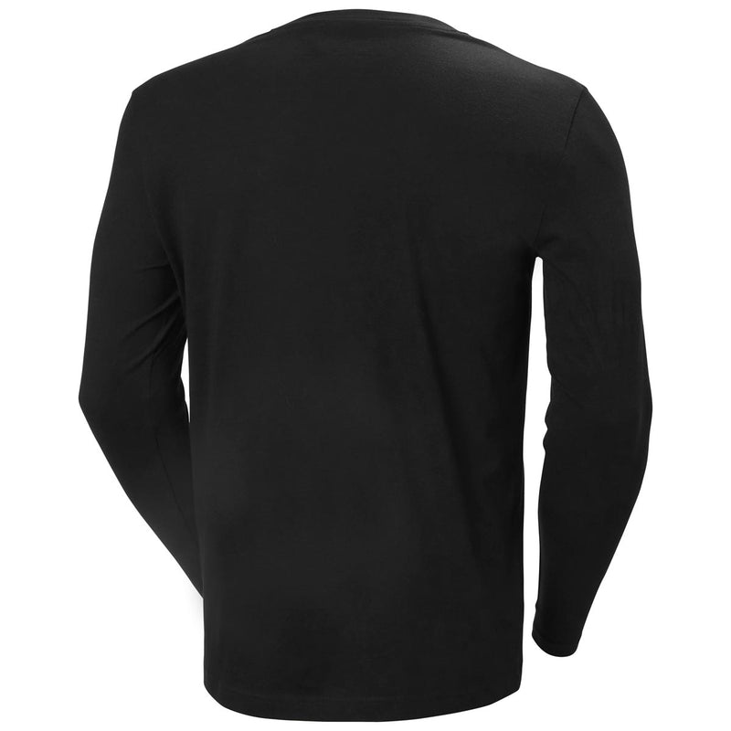 Helly Hansen Work Wear Classic Logo Longsleeve T-Shirt - Black Rear