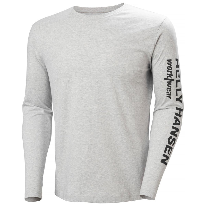 Helly Hansen Work Wear Classic Logo Longsleeve T-Shirt - Light Grey