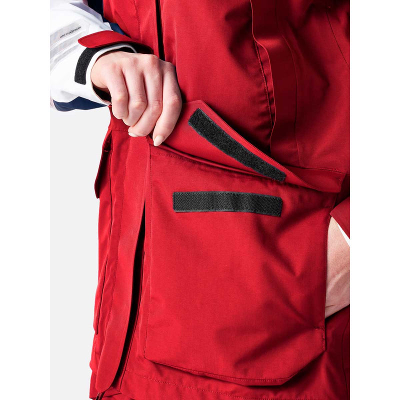 Henri Lloyd Biscay Women's Sailing Jacket - Red - Pocket Detail