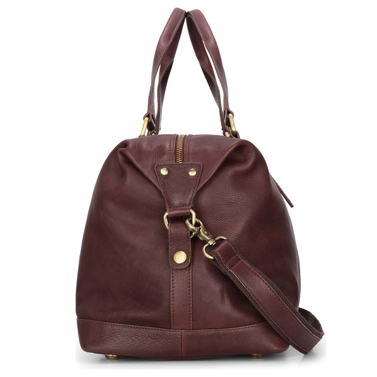 Hoggs Of Fife Monarch Leather Carryon HoldAll - DB - Side