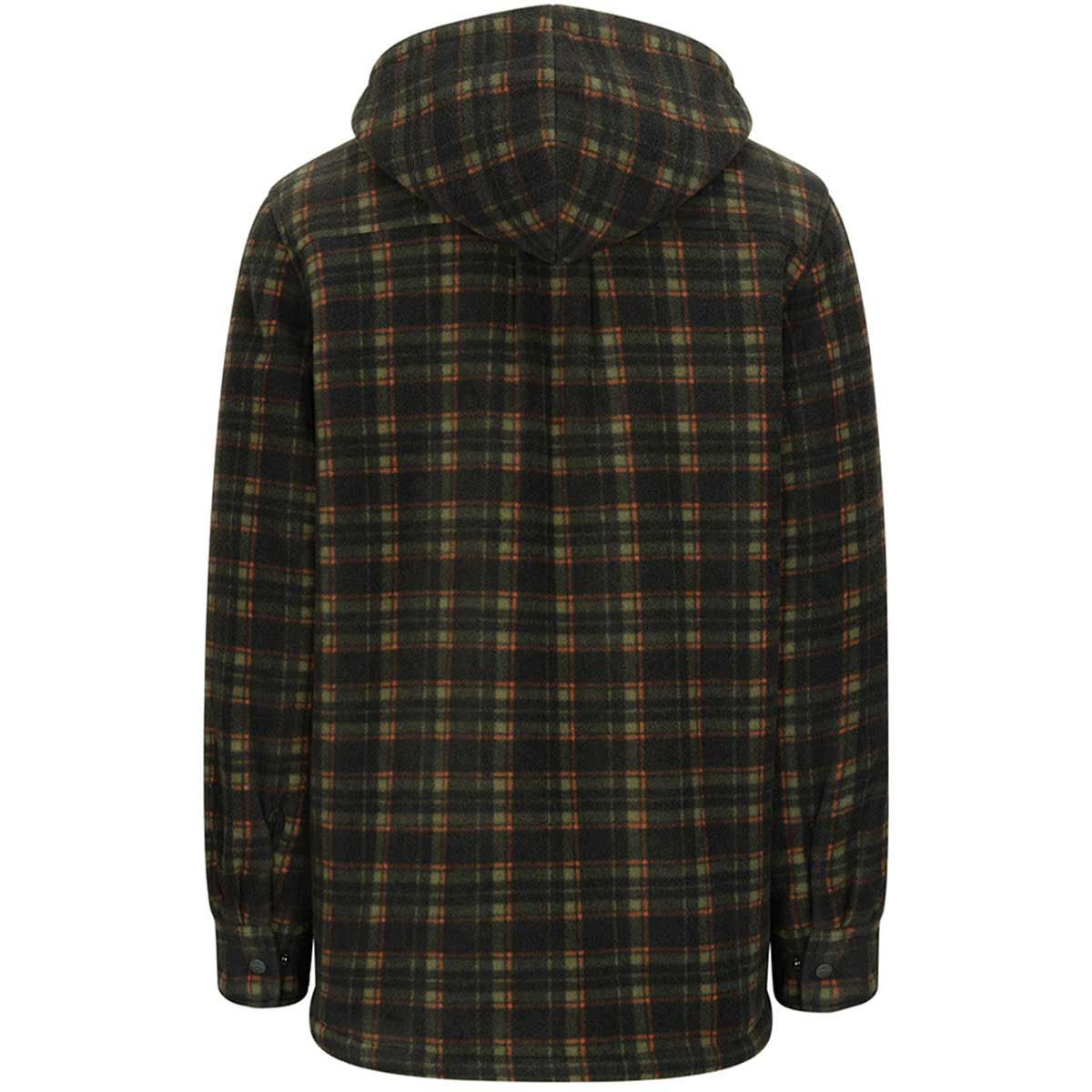 Hoggs of Fife Caithness Check Fleece Hooded Shacket - Mens - Back