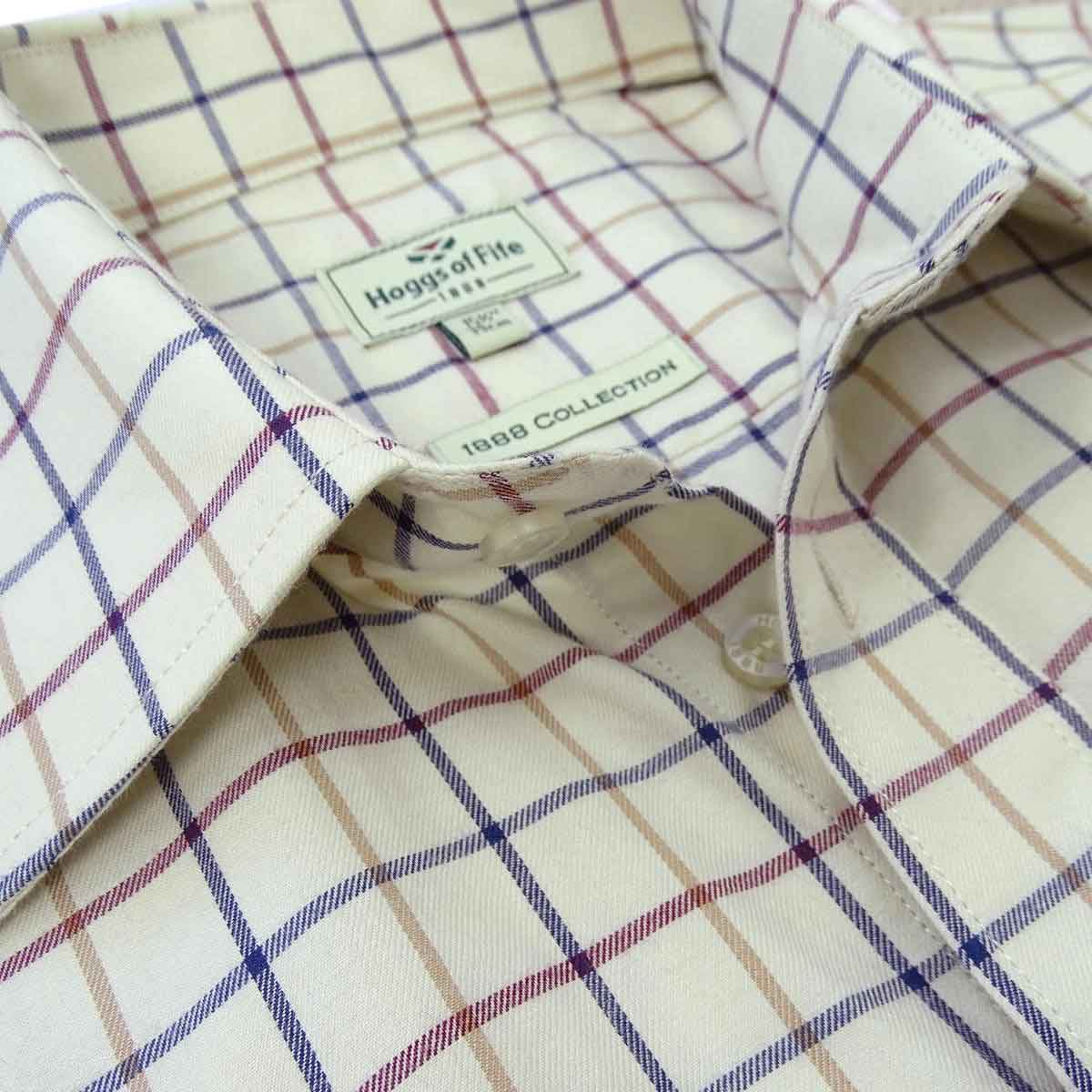 Hoggs of Fife Ambassador Premier Tattersall Shirt - collar