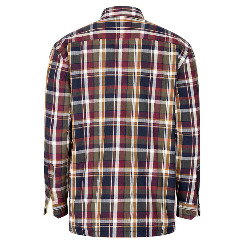     Hoggs-of-Fife-Arran-Micro-Fleece-Lined-100_-Cotton-Shirt-Wine-Olive-Rear