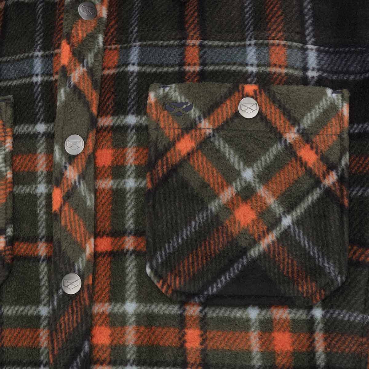 Hoggs of Fife Balbeggie Fleece Shacket - Pocket Detail