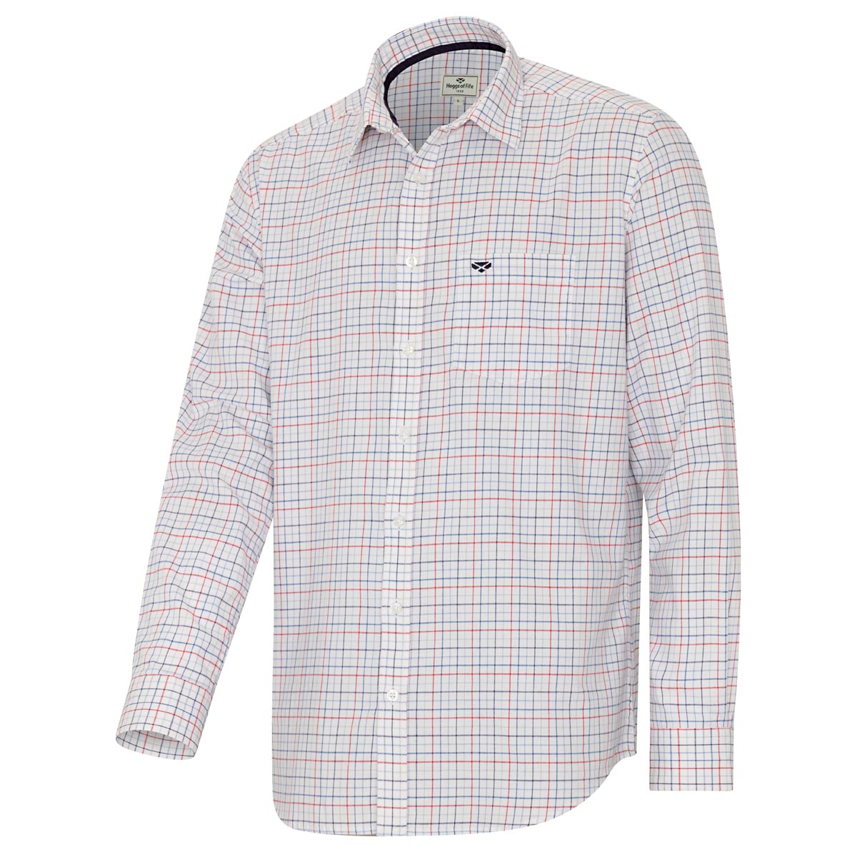 Hoggs of Fife Callum Country Check Shirt - Red Blue