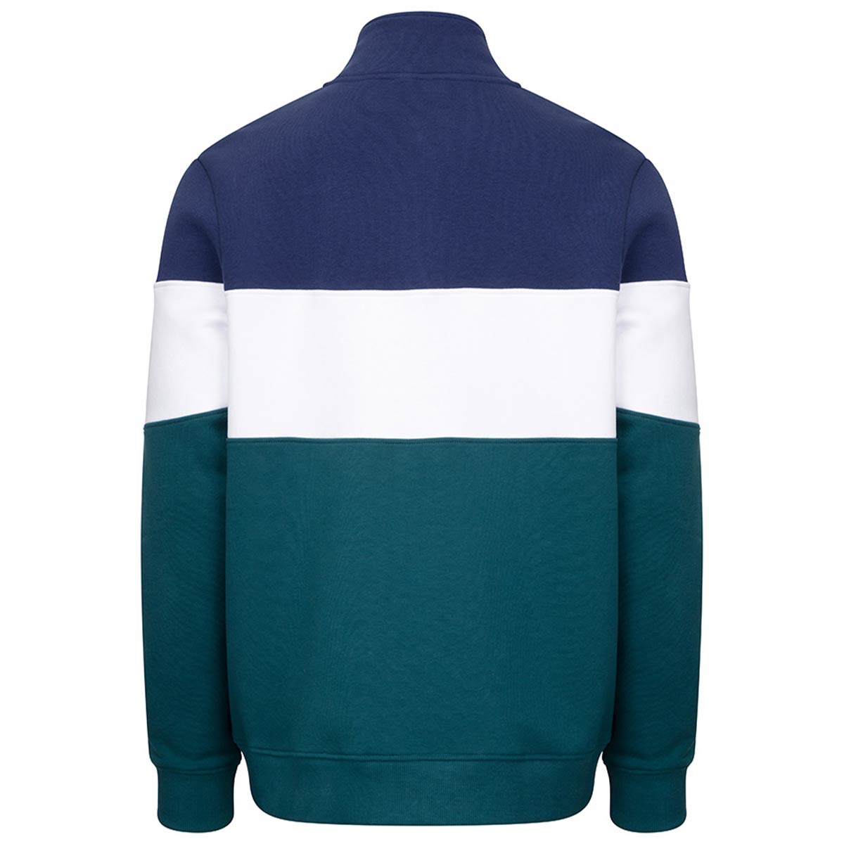 Hoggs of Fife Dumfries 1888 Quarter Zip Sweatshirt - Nordic Blue/Meditteranea - Rear