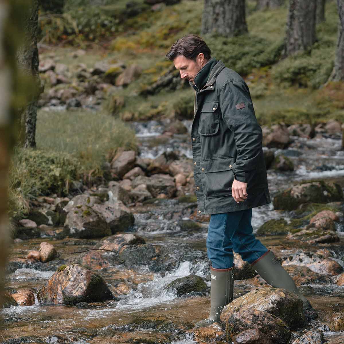 Hoggs of Fife Field Sport Full Zip Wellington Boots - On Model