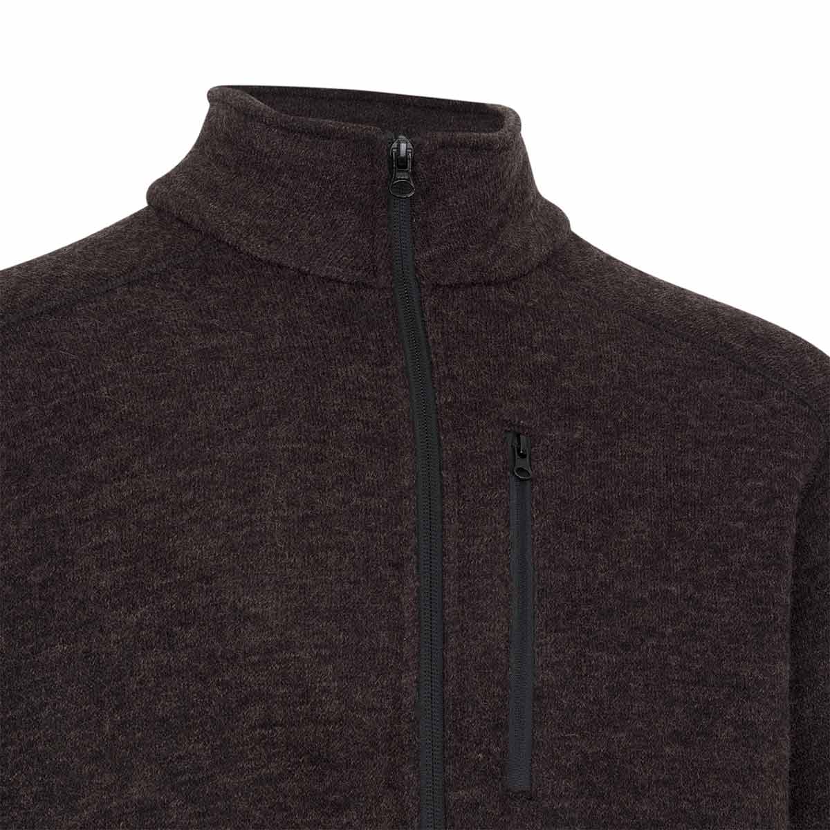 Hoggs of Fife Gairloch Knitted Fleece Lined Jacket - Chest pocket detail