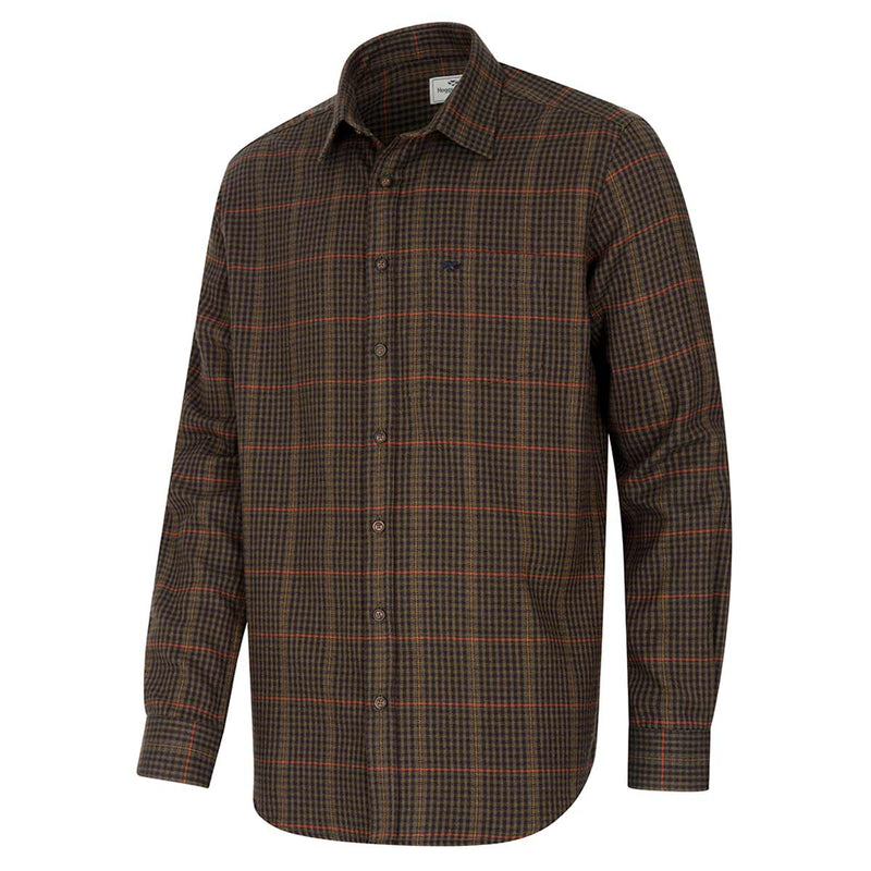     Hoggs-of-Fife-Harris-Cotton-Wool-Twill-Check-Shirt-Front
