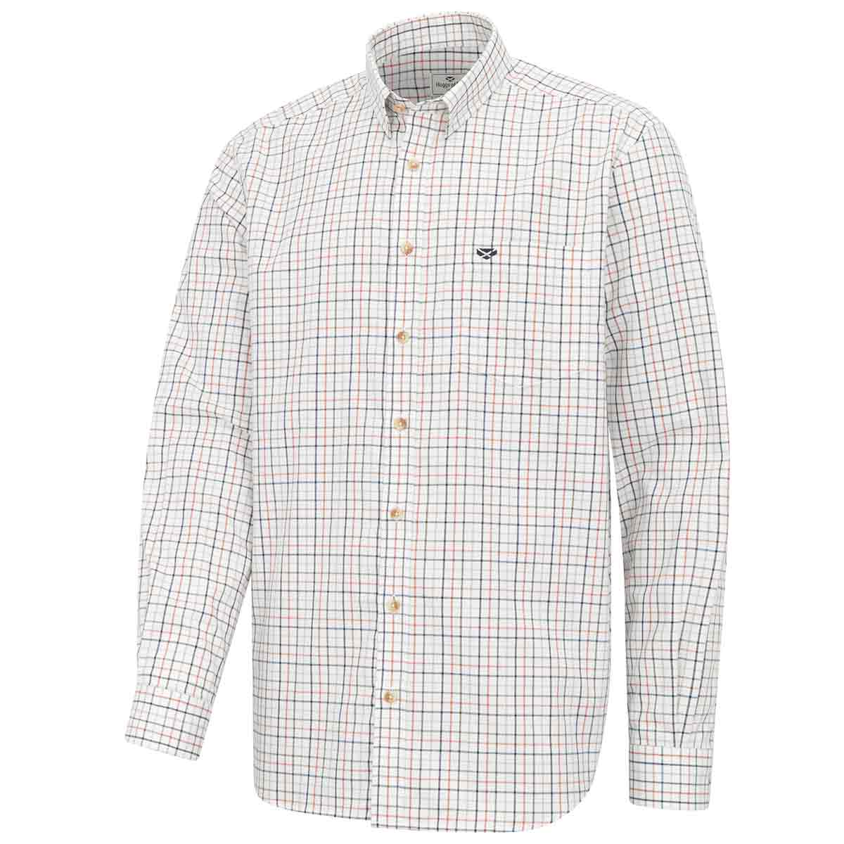 Hoggs of Fife Inverness Cotton Tattersall Shirt - Navy/Rust