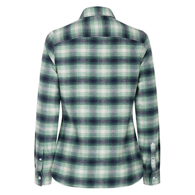     Hoggs-of-Fife-Isla-Flannel-Check-Shirt-Green-Rear