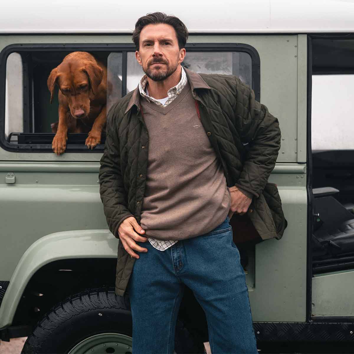 Hoggs of Fife Lochore Quilted Jacket - Model