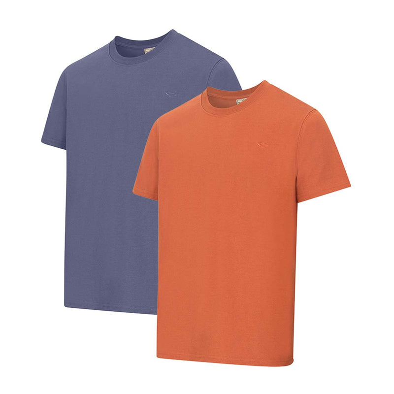 Hoggs of Fife Sandwood 2 Pack T-Shirts Slate & Rust