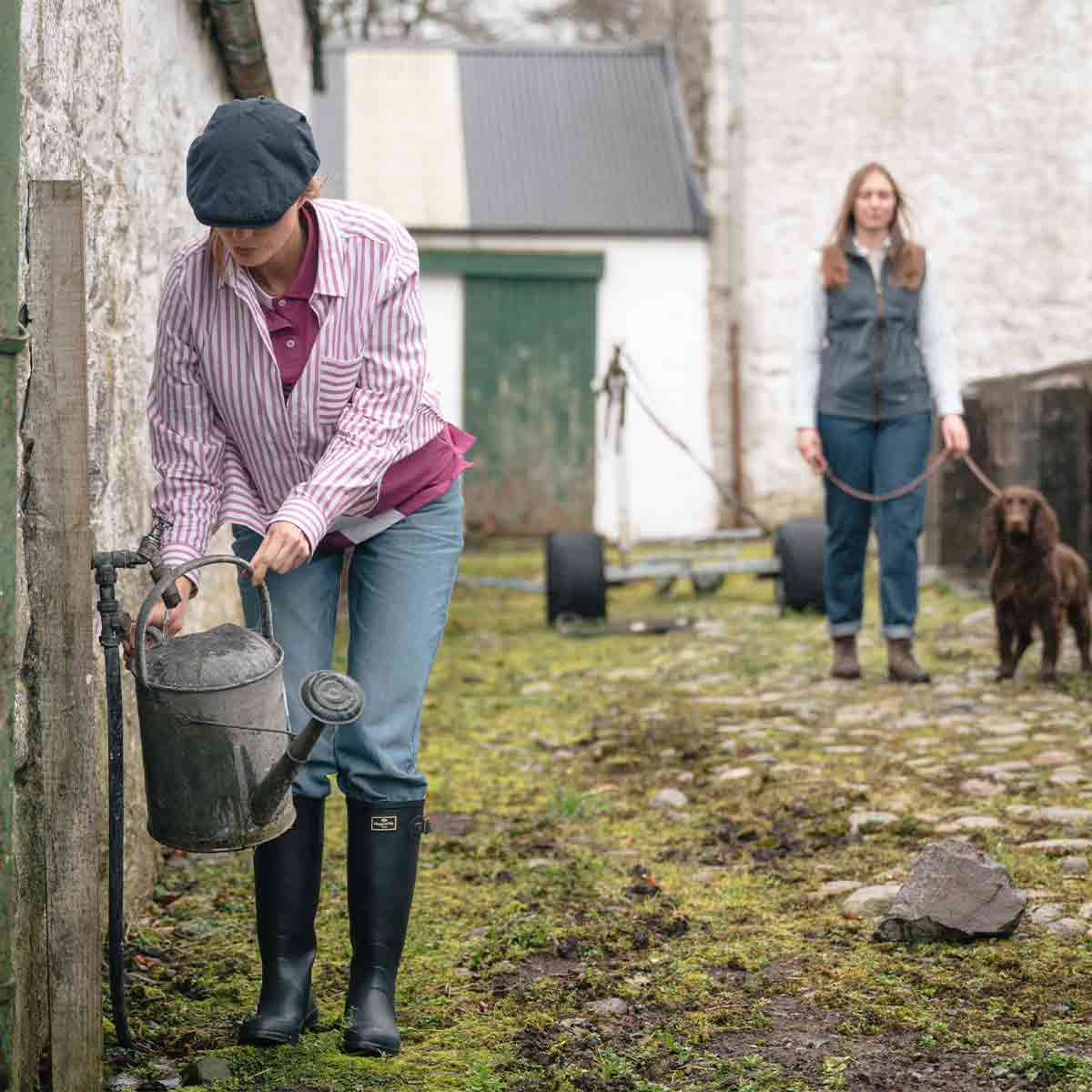 Hoggs of Fife Sophia Ladies Oversized Stripe Shirt - Model