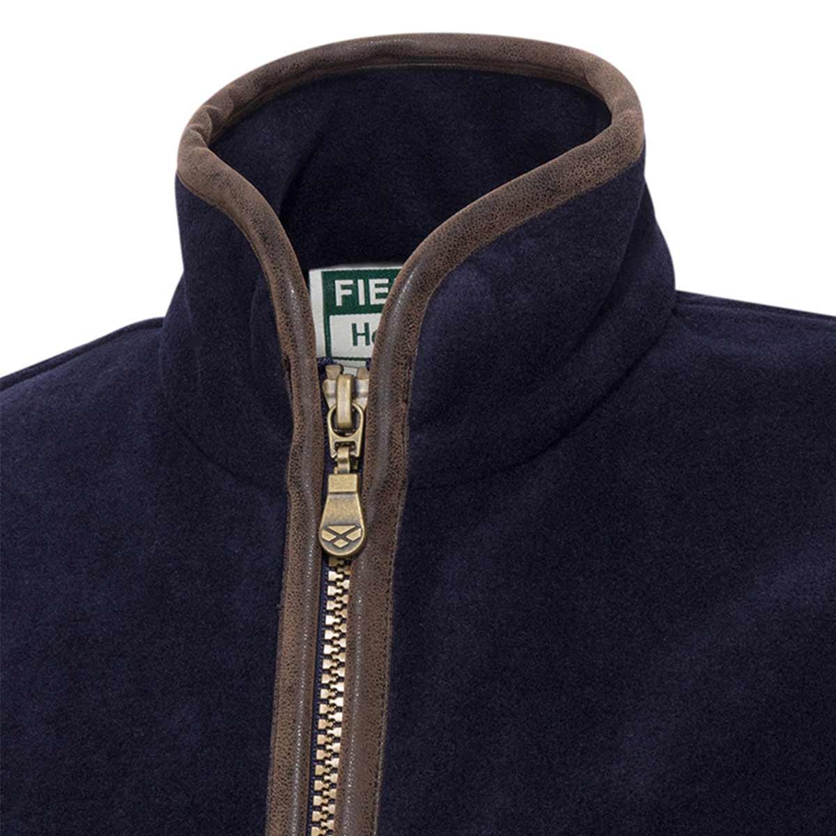 Hoggs of Fife Stenton Junior Fleece Gilet - Neck Detail