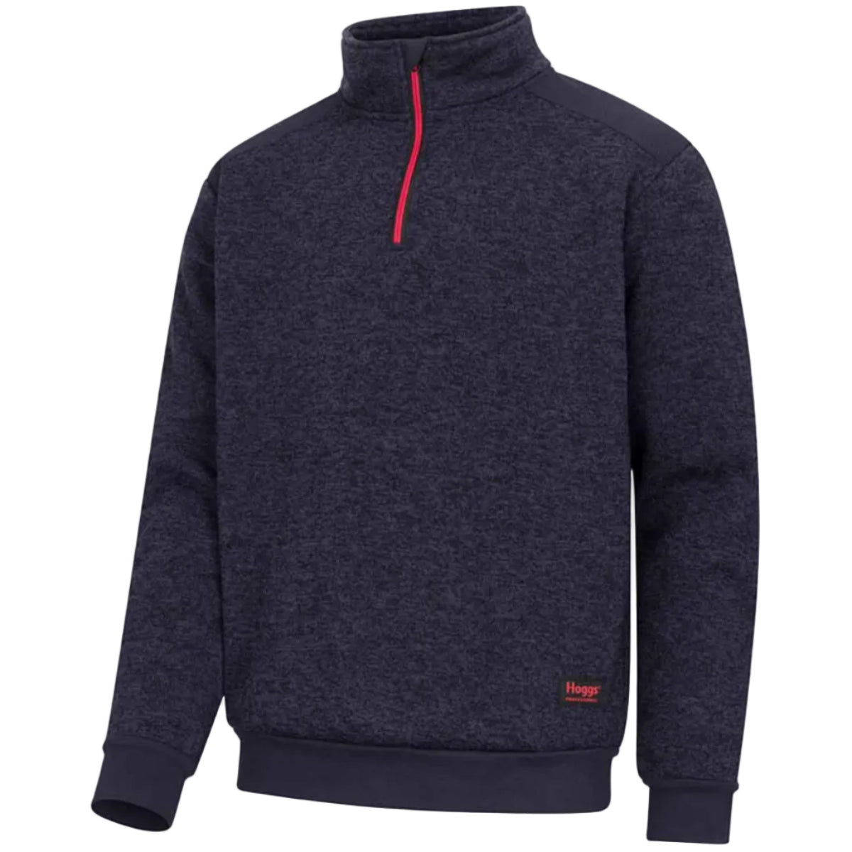 Hoggs of Fife Green King II 1/4 Zip Knit Fleece Pullover - Navy