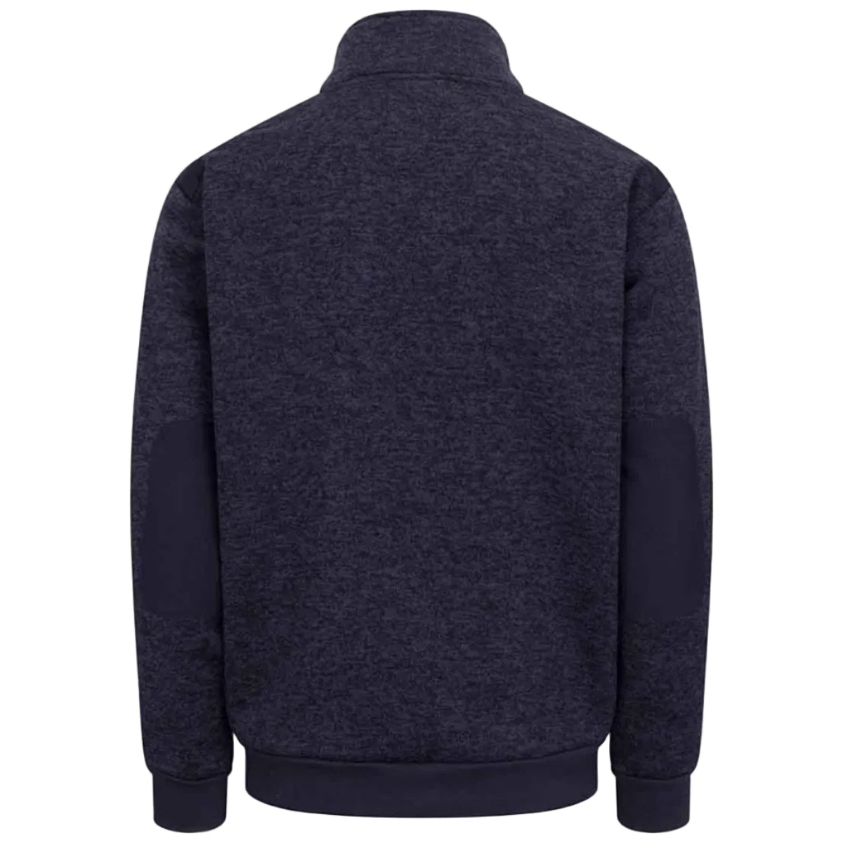 Hoggs of Fife Green King II 1/4 Zip Knit Fleece Pullover - Navy - Rear