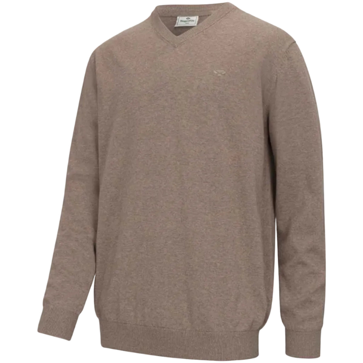 Hoggs of Fife Stirling II V-Neck Pullover - Biscuit Brown