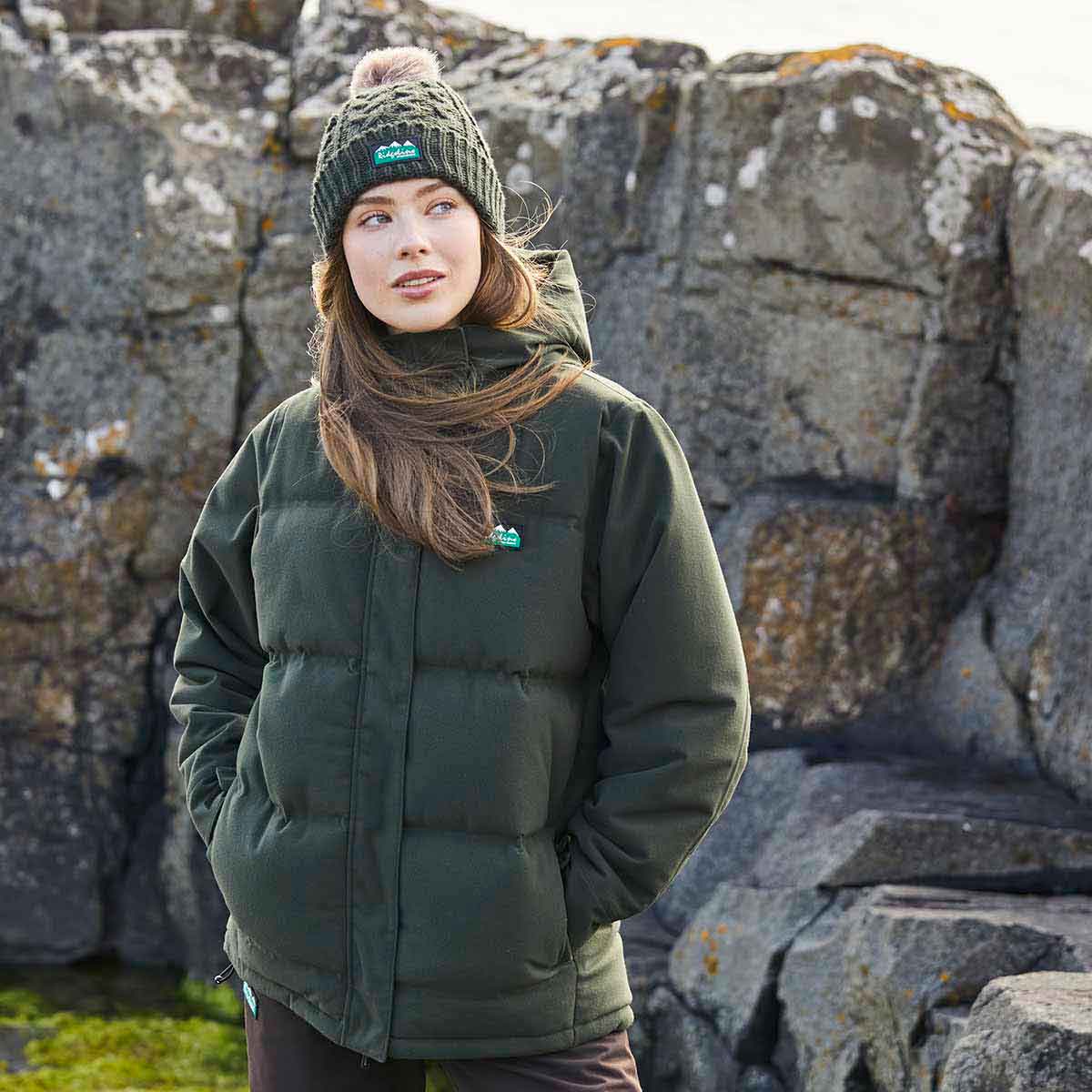 Ridgeline Women's Taiga Thermal Jacket - Deep Forest - Model