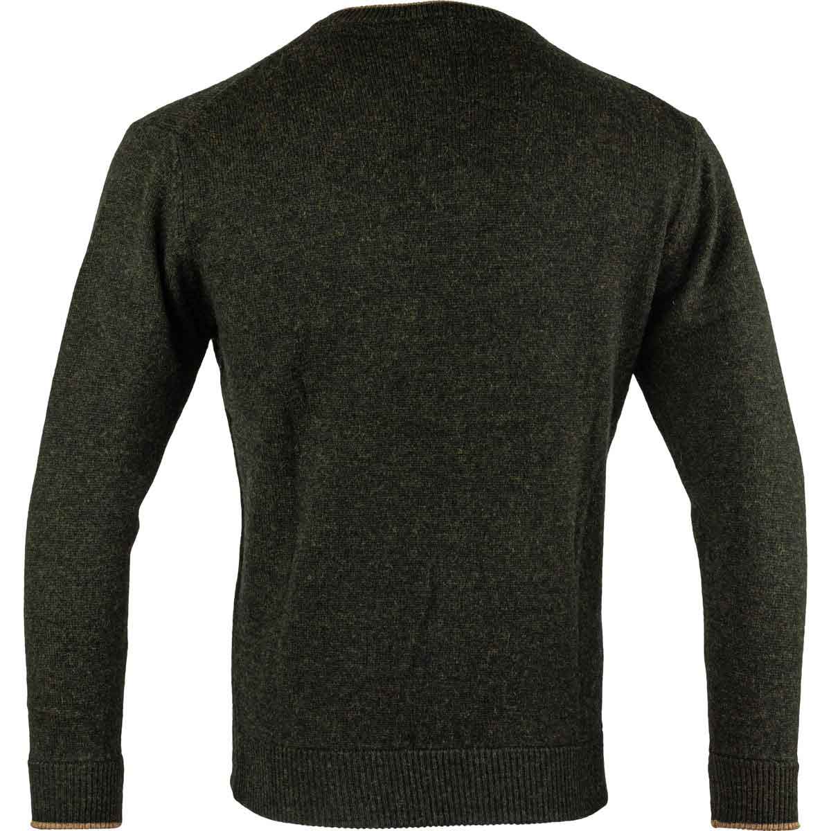Jack Pyke Ashcombe V-Neck Pullover - dark olive rear