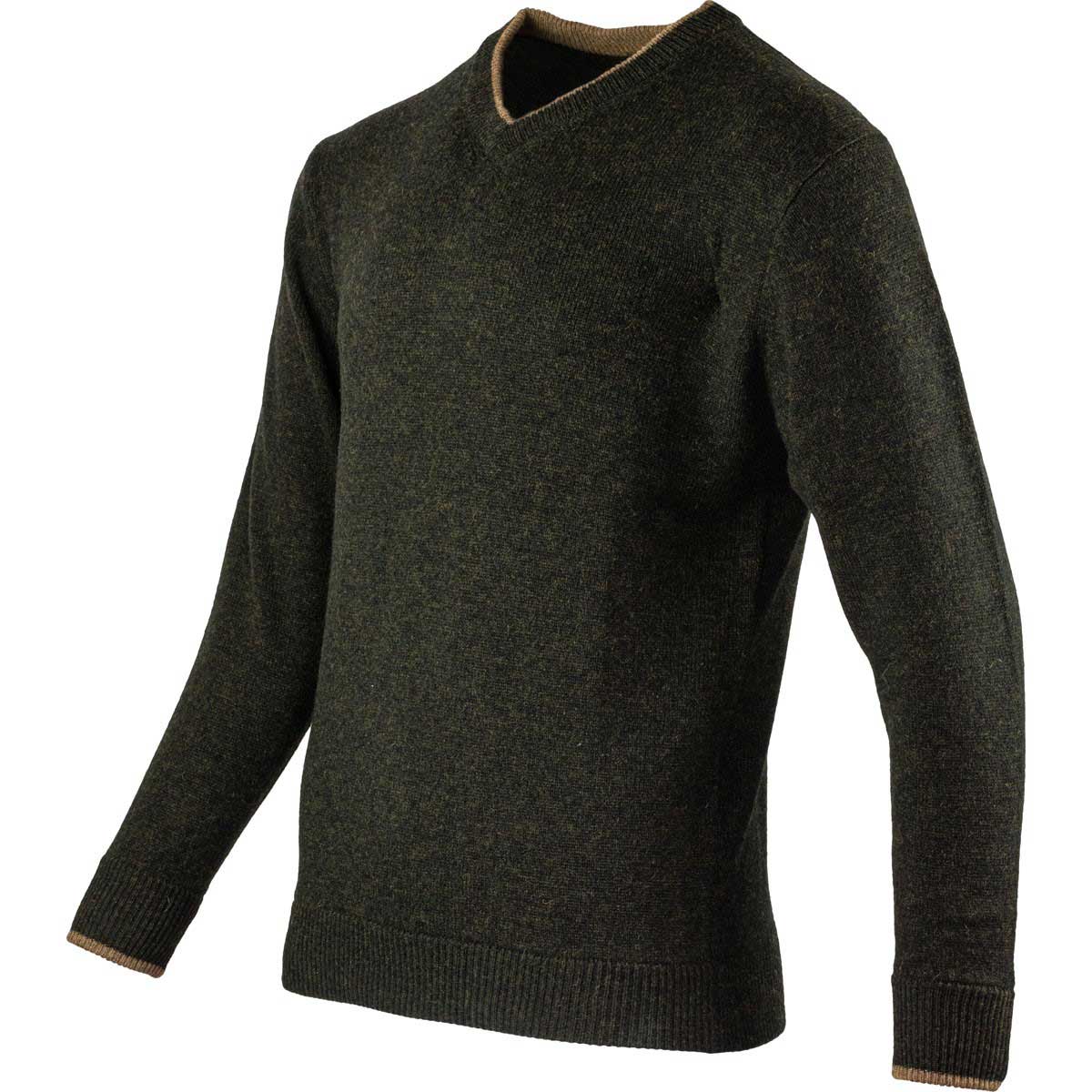 Jack Pyke Ashcombe V-Neck Pullover - dark olive
