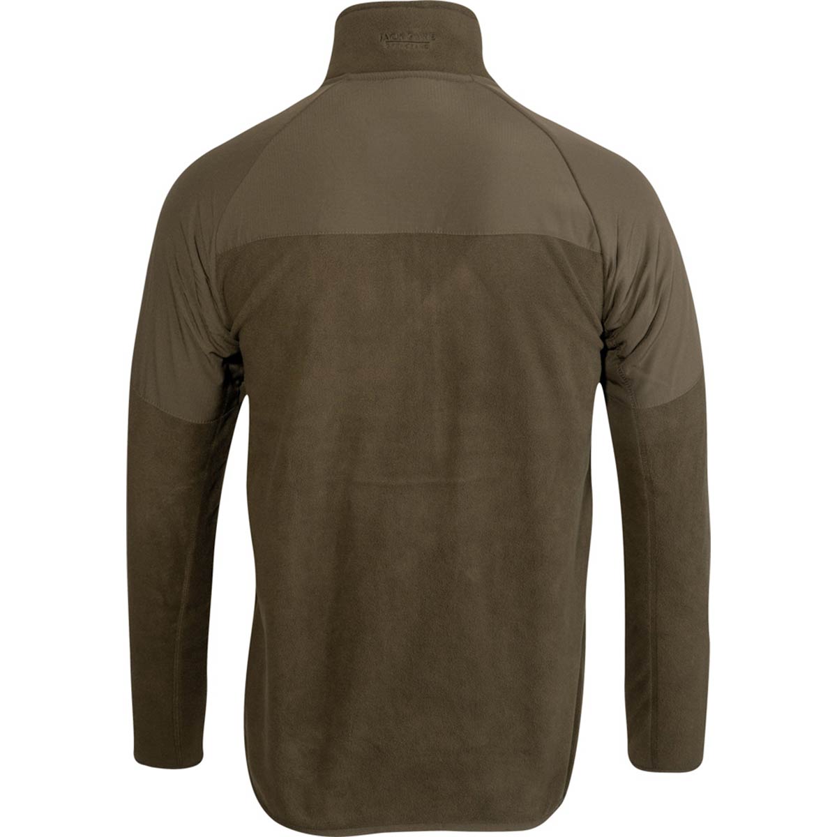 Jack Pyke Bleasdale Half Zip Fleece Top - Dark Olive - Rear