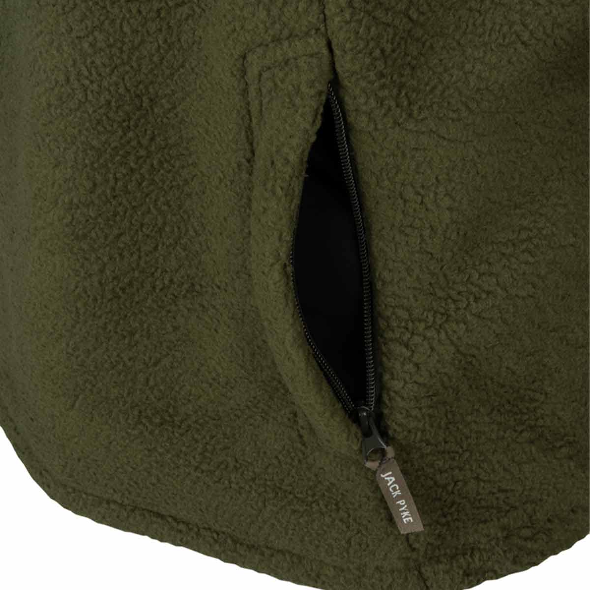 Jack Pyke Half Zip Sherpa Fleece Pullover - Pocket
