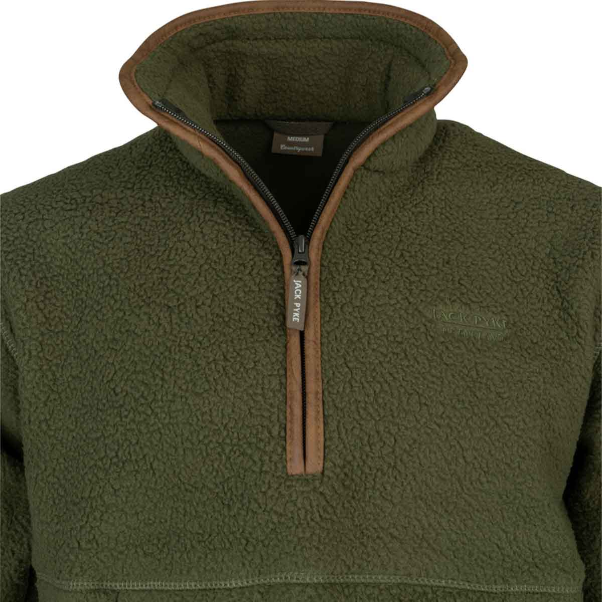 Jack Pyke Half Zip Sherpa Fleece Pullover - Collar