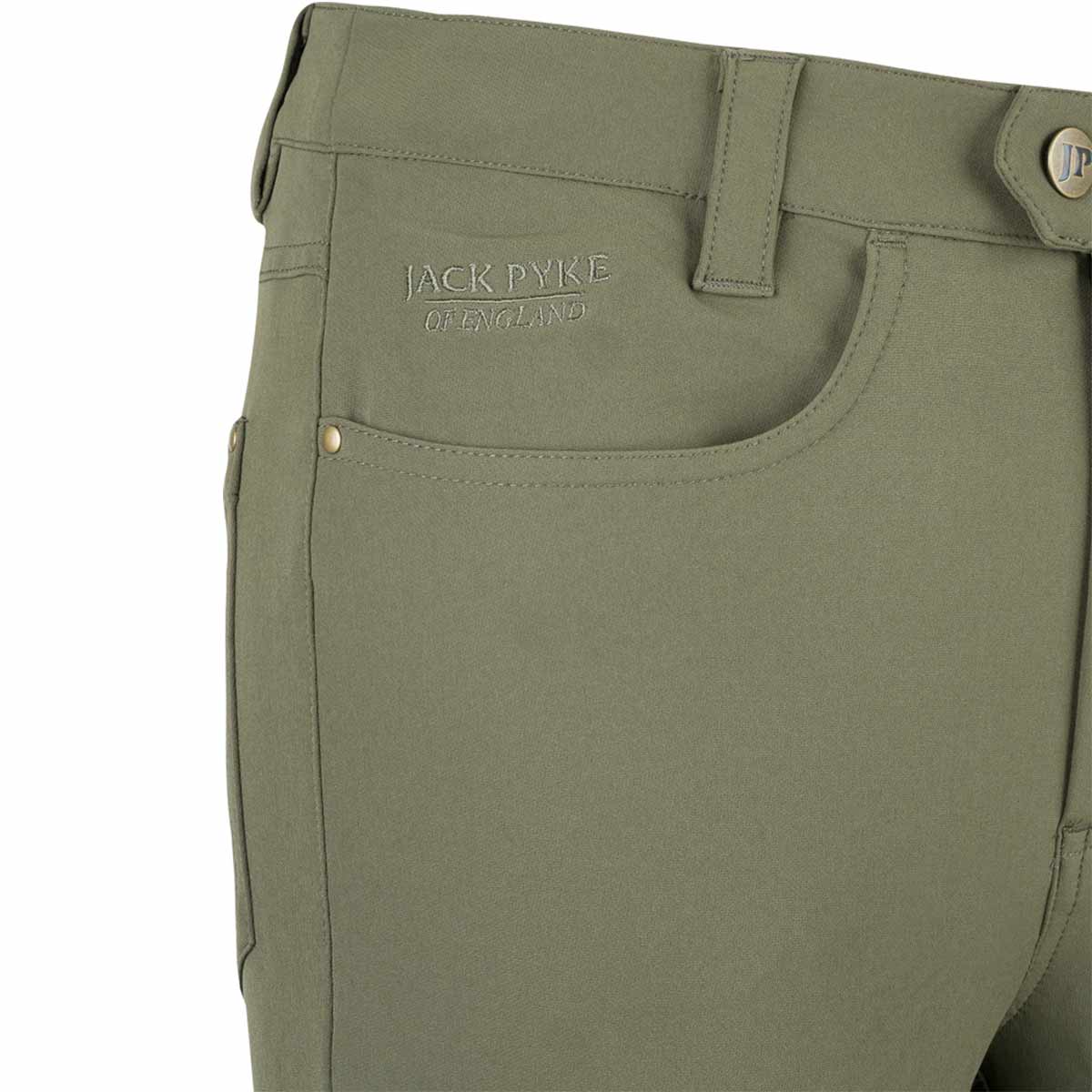 Jack Pyke Ladies Contour Stretch Pants - Olive - Detail