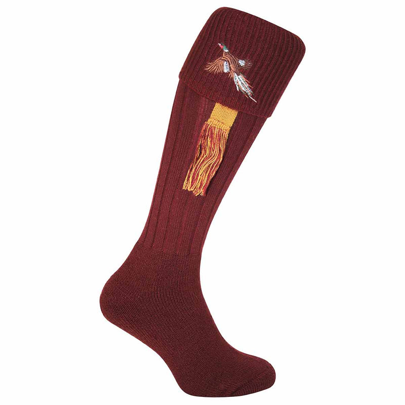 Jack Pyke Pheasant Socks Burgundy