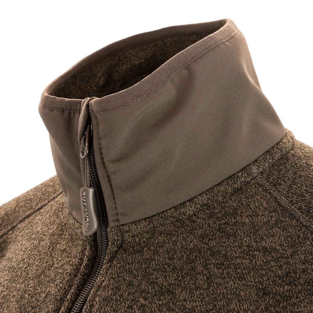 【Kheiki】 BROWN \"Collarless Knit Jacket\" Kheiki】 BROWN 