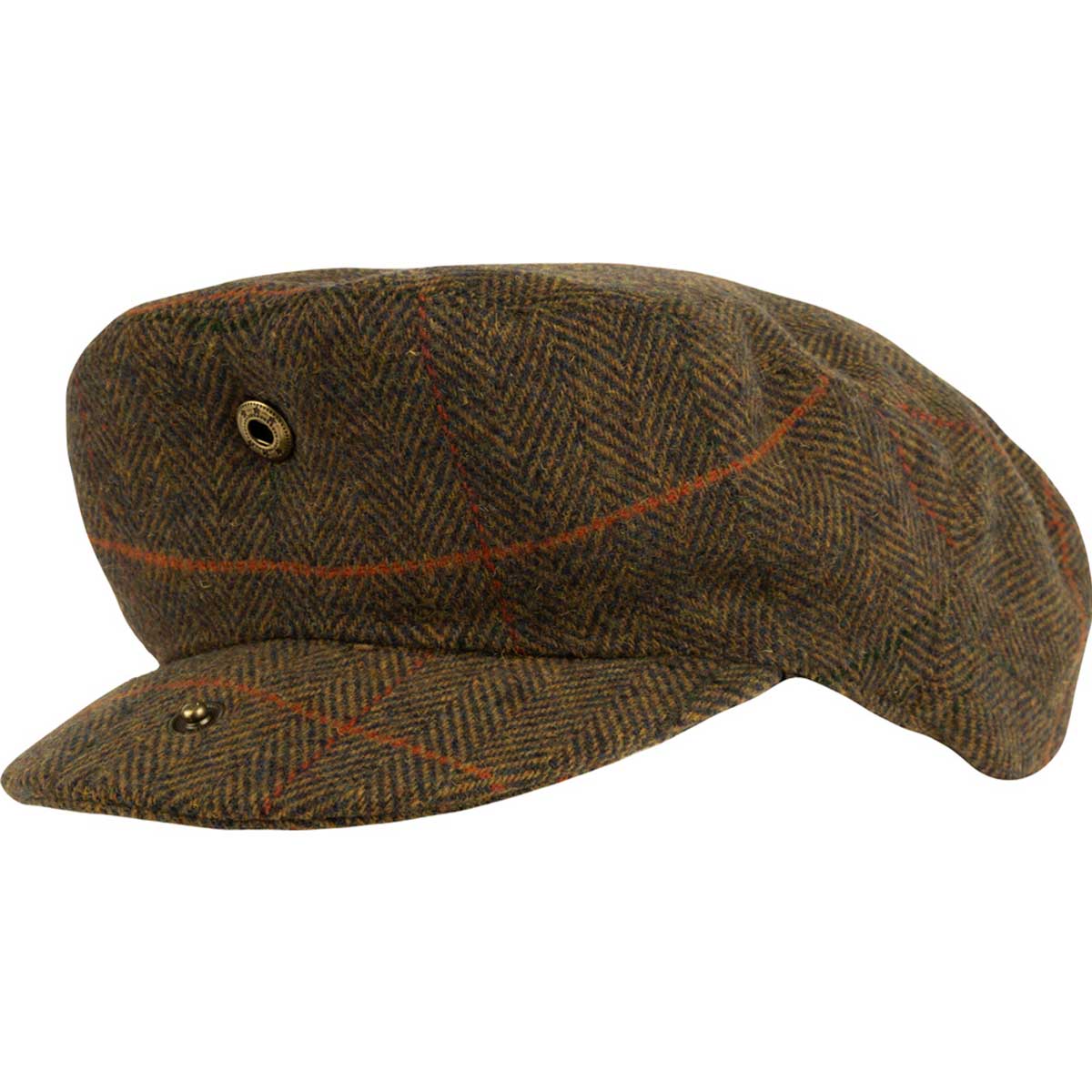 Jack Pyke Wool Blend Flat Cap - brown popper