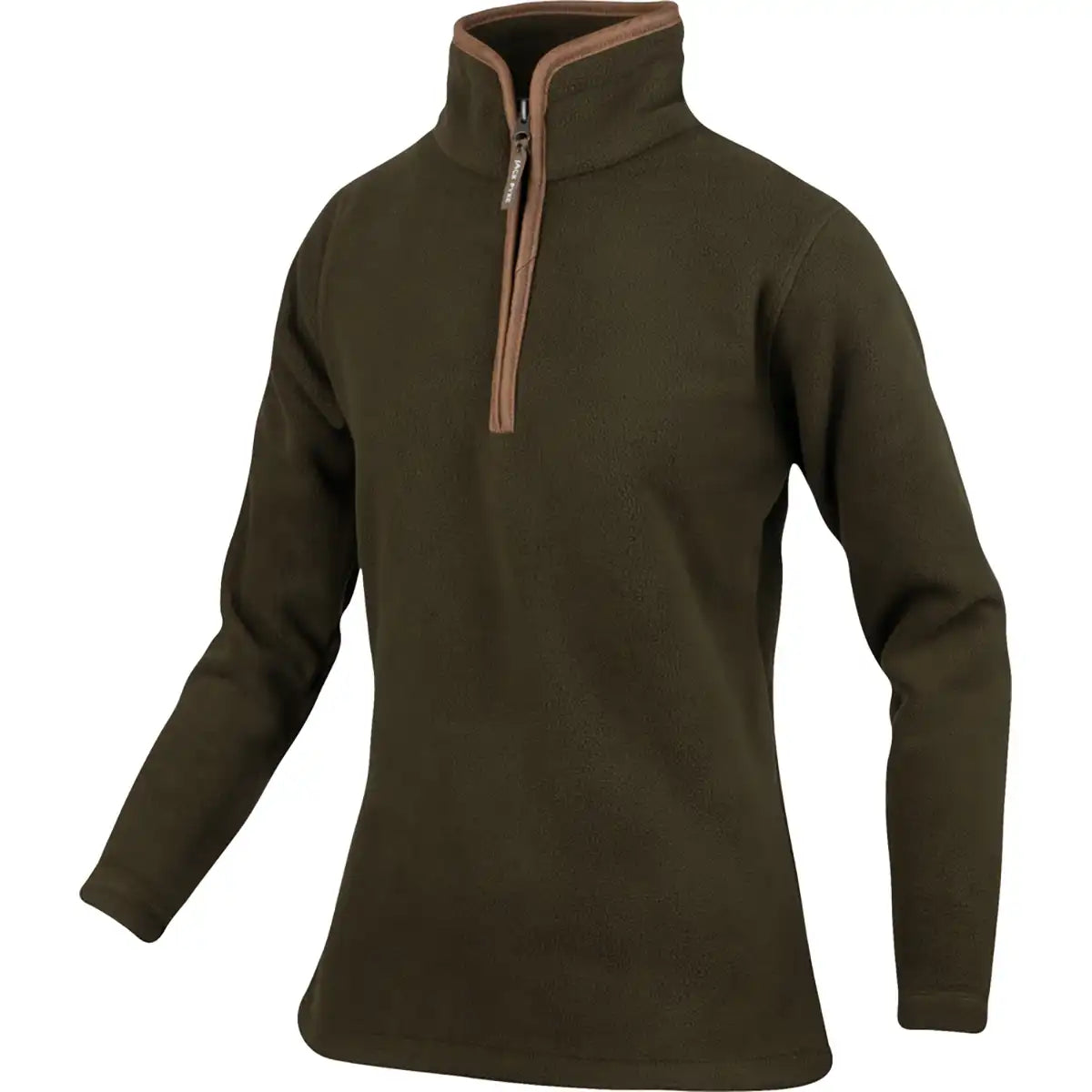 Jack Pyke Ladies Fleece Pullover - Dark Olive - Front 