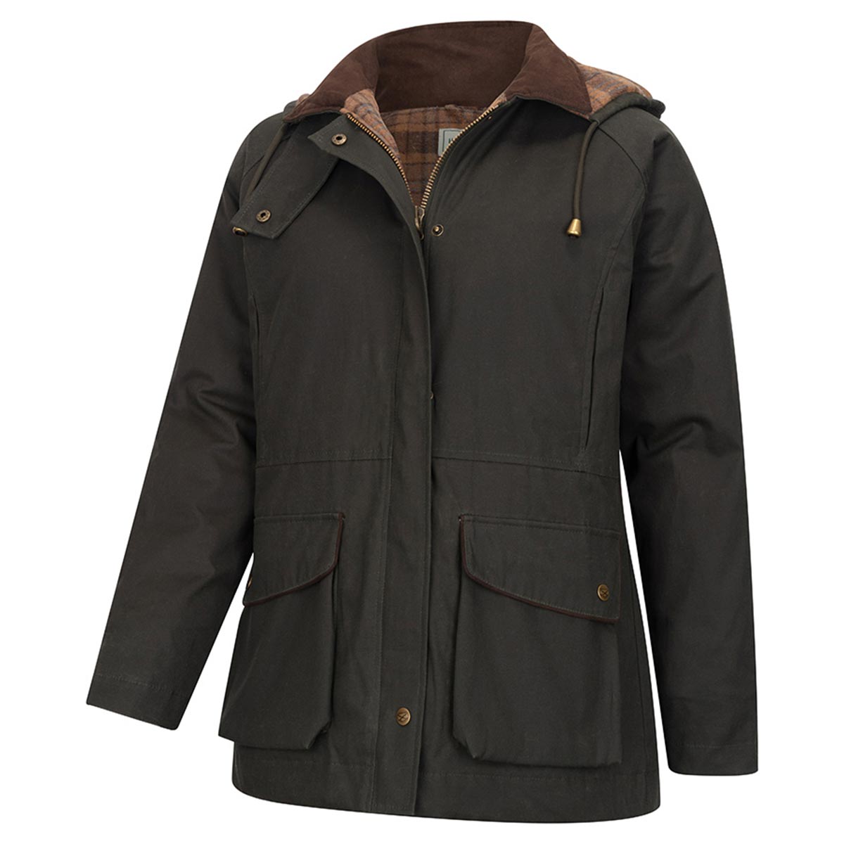 Hoggs of FIfe Kelso Waterproof Waxed Jacket - Womens - Front