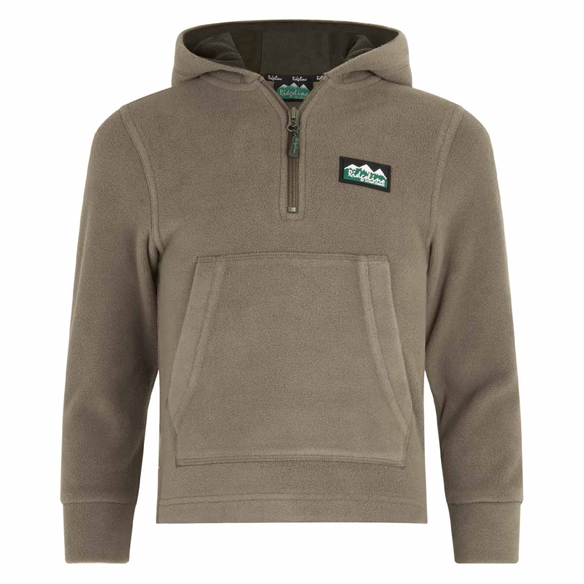Ridgeline Kids Ballistic Fleece Hoodie - Smokey Olive