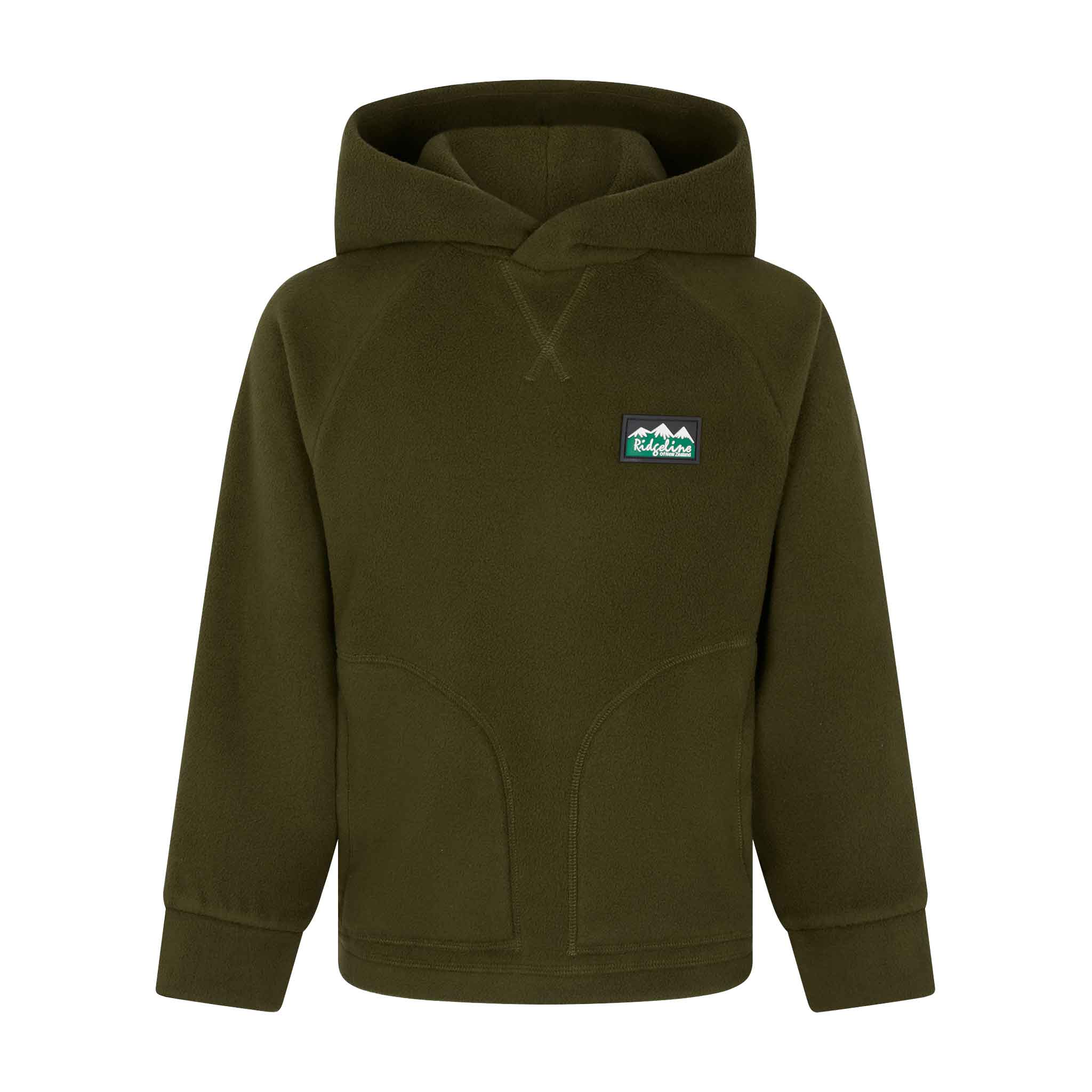 Kids Ridgeline Northern Pines Fleece Hoodie - Deep Forest